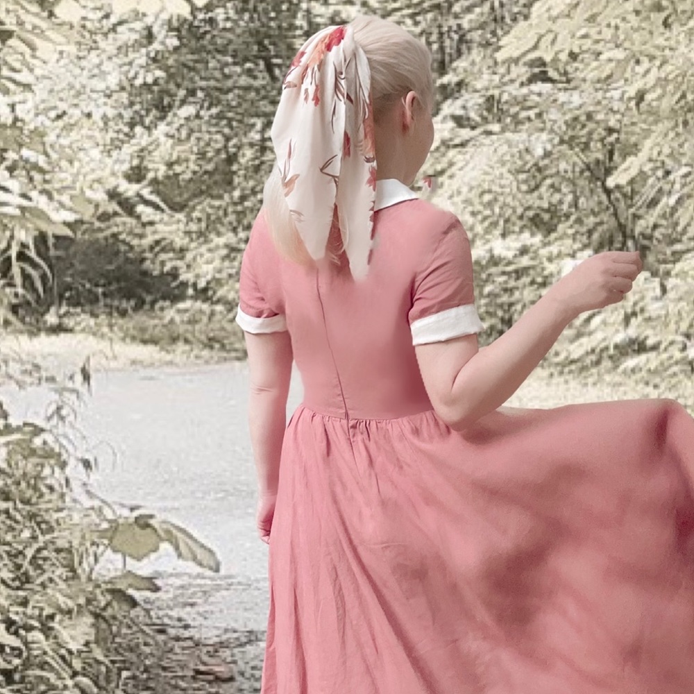 Gorgeous Son de Flor linen dress in petal pink